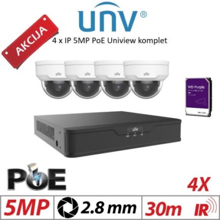 alarmpoint - Uniview - 4 x IP Komplet 1