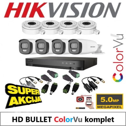 alarmpoint - hikvision - hd colorvu komplet 4 x 5mp