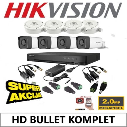 alarmpoint - hikvision hd BULLET komplet 4 x 2mp