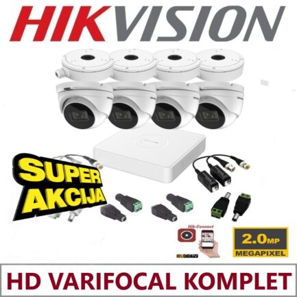 alarmpoint - hikvision hd VARIFOCAL komplet 4 x 2mp