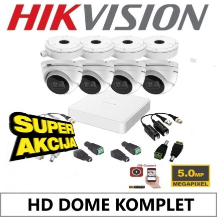 alarmpoint - hikvision hd dome komplet 4 x 5mp