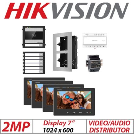 alarmpoint - hikvision - komplet za četiri stana 2 wire